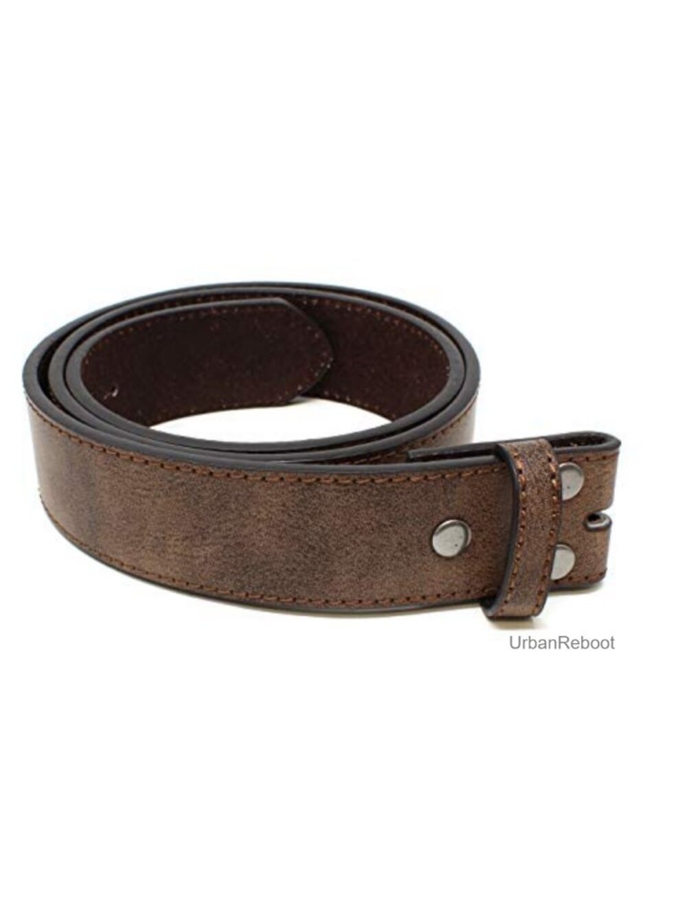 Distressed Leather Belt Strap 1.5" Wide Interchangeable Snap-On Men Women